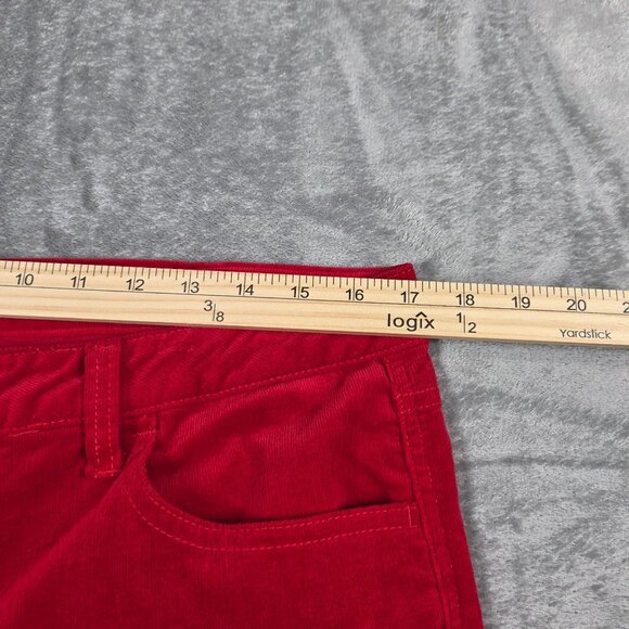 Tripp NYC Pants Womens Juniors 15 Red Corduroy 34" Waist Skinny Rave Punk Goth - Picture 8 of 10